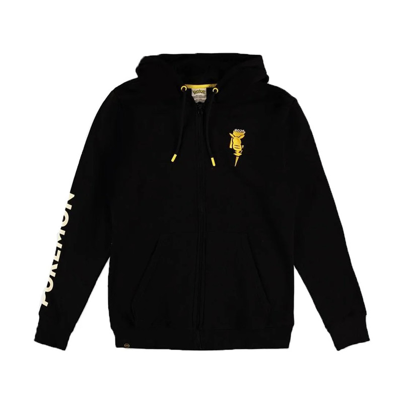 Difuzed Pokémon Attacking Pika! Men's Zipper Hoodie - S - كنزة